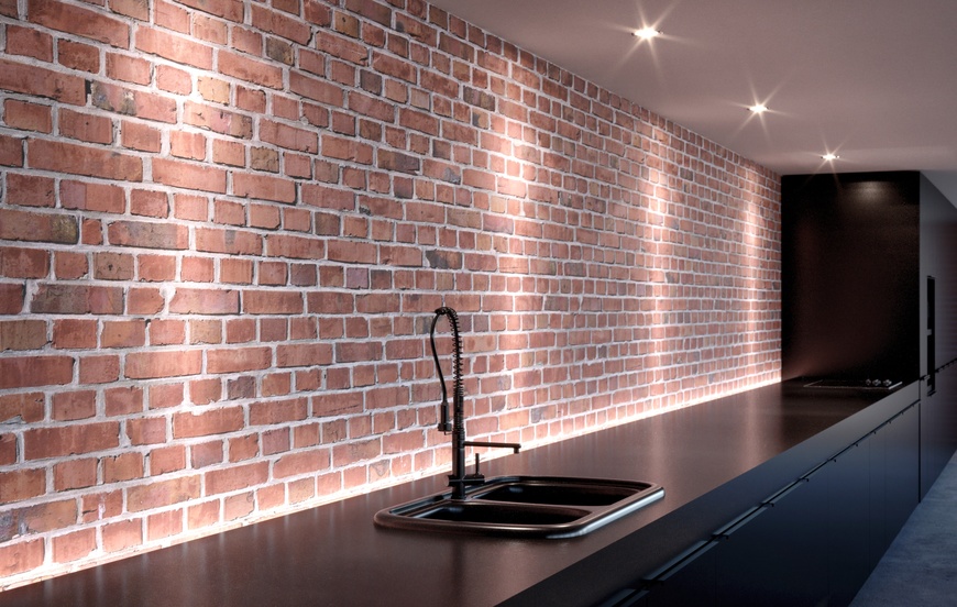 Nettoyer les murs en briques dans une cuisine les astucieux Faience cuisine brique