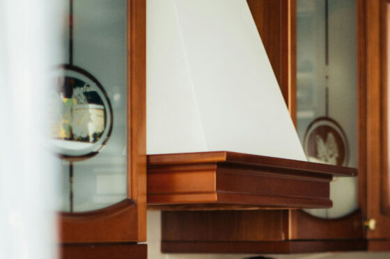 Hotte de cuisine en crépi