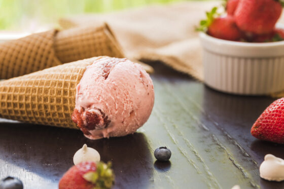 Glace à la fraise